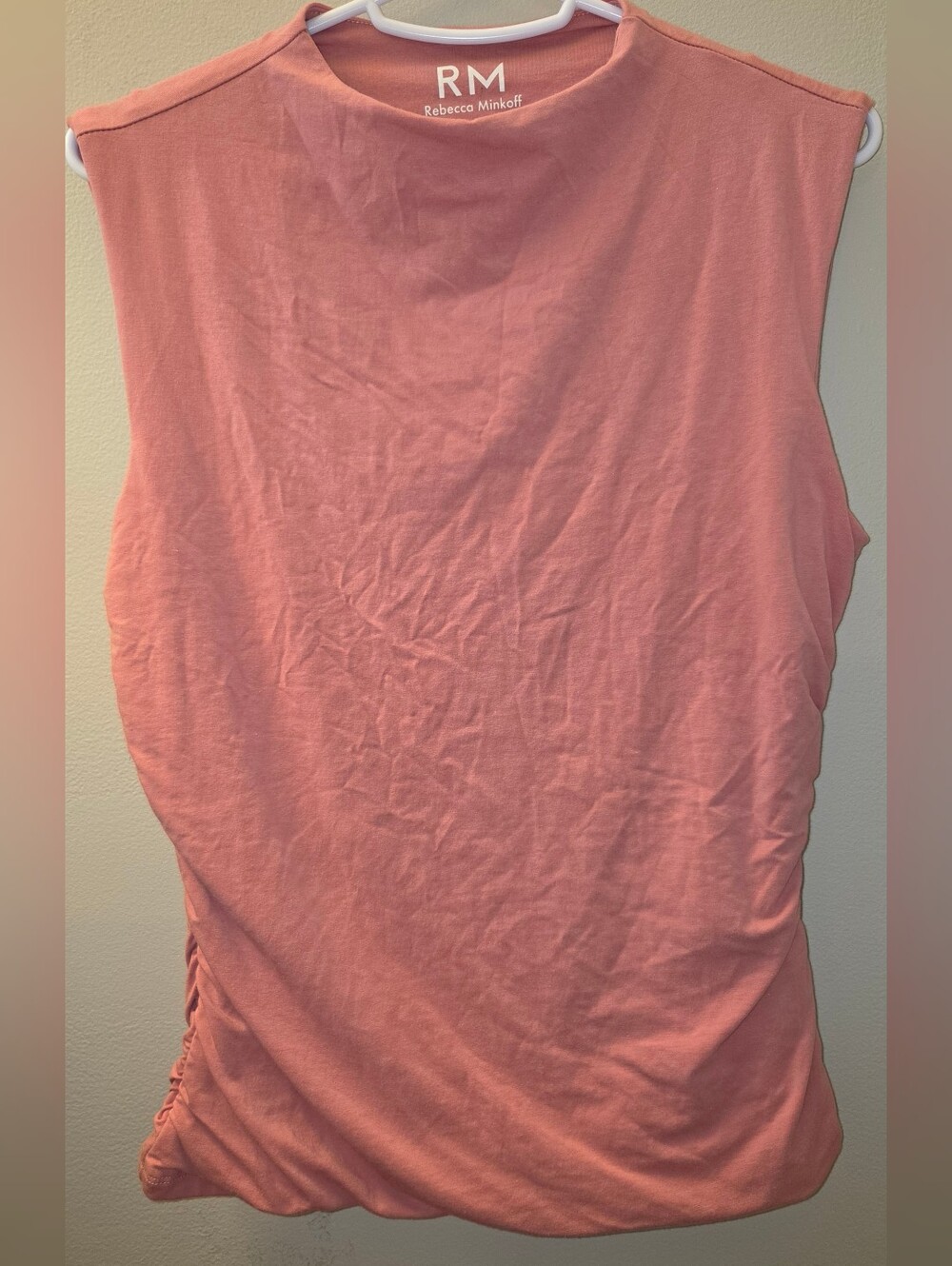 Rebecca Minkoff Dusty Rose Sleeveless Ruched Tank